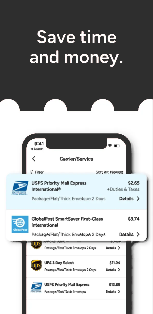 Stamps.com iOS app screenshot